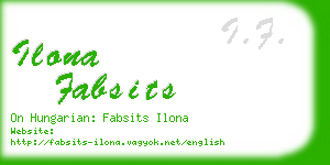 ilona fabsits business card